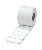 LABEL, POLYESTER, WHITE, 32MM X 70MM
