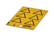 LABEL, PVC, BLACK / YELLOW, 50MM X 50MM