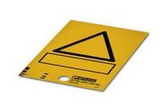 LABEL, PVC, BLACK / YELLOW, 100MMX100MM