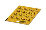 LABEL, PVC, BLACK / YELLOW, 25MM X 25MM