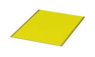 LABEL, POLYESTER FOIL, YELLOW, 8 X 20MM