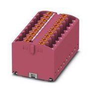 TB, DISTRIBUTION BLOCK, 18P, 12AWG, PINK