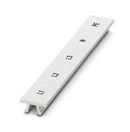 MARKER STRIP, L1/L2/L3/N/PE, 15.2MM, WHT