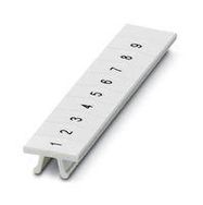 MARKER STRIP, 1 TO 9, 5.2MM, WHITE, TB