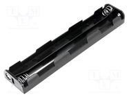 Holder; AA,R6; Batt.no: 6; 6F22 type; black COMF