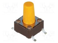 Microswitch TACT; SPST-NO; Pos: 2; 0.05A/12VDC; SMT; none; 3.2N DIPTRONICS