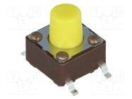 Microswitch TACT; SPST-NO; Pos: 2; 0.05A/12VDC; SMT; none; 5.2N 