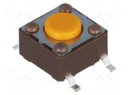 Microswitch TACT; SPST-NO; Pos: 2; 0.05A/12VDC; SMT; none; 3.2N DIPTRONICS