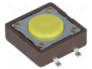 Microswitch TACT; SPST-NO; Pos: 2; 0.05A/12VDC; SMT; none; 5.2N DIPTRONICS