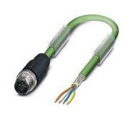 SENSOR CORD, 4P M12 PLUG-FREE END, 2M