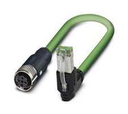 SENSOR CORD, 4P RJ45 PLUG-M12 RCPT, 5M