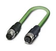SENSOR CORD, 4P M12 PLUG-M12 RCPT, 5M