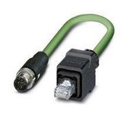 SENSOR CORD, 4P M12 PLUG-RJ45 PLUG, 2M