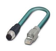 SENSOR CORD, 8P M12 PLUG-RJ45 PLUG, 2M