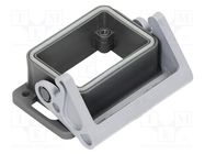 Enclosure: for HDC connectors; T-TYPE/W; size 44.27; 44x27mm 