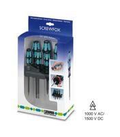 SCREWDRIVER SET, SLOTTED/POZIDRIV, 6PC