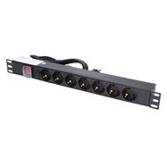 Extralink EXPDU7EU SW | Power strip | 19" 1U, 7 EU sockets, with switch, 2m, EXTRALINK