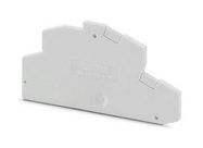 END COVER, DIN RAIL TERMINAL BLOCK, WHT