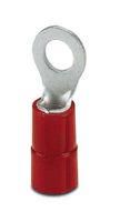 TERMINAL, RING TONGUE, 1/4", 8AWG, RED