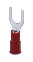 TERMINAL, FORK TONGUE, #10-RED, 16AWG