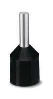 TERMINAL, WIRE FERRULE, 16AWG, BLK