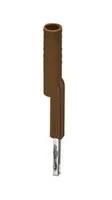 TEST ADAPTER, 4MM, BROWN, COPPER