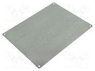Mounting plate; steel; W: 250mm; L: 350mm; Thk: 1.5mm; Plating: zinc FIBOX