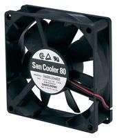 DC AXIAL FAN, 36.37CU.FT/MIN, BALL, 80MM