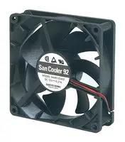 AXIAL FAN, 92MM, 1.45M3/MIN, 33DBA, 12V