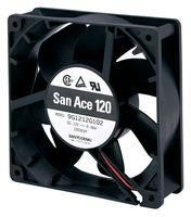 DC AXIAL FAN, 74CU.FT/MIN, BALL, 120MM