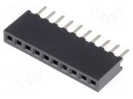 Connector: pin strips; socket; female; PIN: 10; straight; 1A; THT CONNFLY
