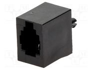 Connector: RJ9; socket; PIN: 4; Layout: 4p4c; THT; straight 