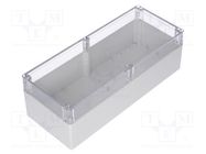 Enclosure: multipurpose; X: 140mm; Y: 353mm; Z: 121.5mm; light grey GAINTA