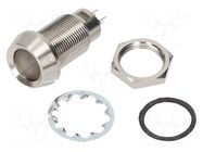 Indicator: LED; recessed; red; 24÷28VDC; Ø12.7mm; IP67; connectors MARL