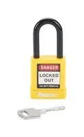 LOCKOUT PADLOCK, 40MM, ALUM/STL, YELLOW