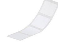 LABEL, 25.4MM X 12.7MM, VINYL CLOTH, WHT