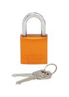 LOCKOUT PADLOCK, 38.1MM, ALUM/STL, ORG