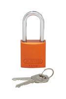 LOCKOUT PADLOCK, 38.1MM, ALUM/STEEL, ORG