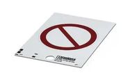 SAFETY SIGN, PVC, RED/WHITE, 100MM