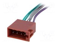 ISO socket,wires; PIN: 8 4CARMEDIA