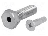 Pin; M8; steel; Plating: zinc; Thread len: 25mm; Spanner: 13mm FATH