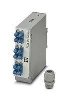 DIN RAIL SPLICE BOX, 6 X ST DUPLEX