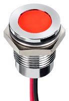 LED PANEL INDICATOR, RED, 14MM, 12VDC