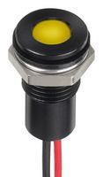 LED PANEL INDICATOR, YELLOW, 6MM, 2V