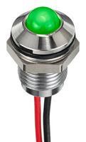 LED PANEL INDICATOR, GREEN, 6MM, 12VDC