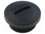 Stopper; M16; 1.5; polyamide; black; H: 10.5mm; Øout: 20mm KSS WIRING