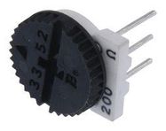 TRIMMER POTENTIOMETER, 200 OHM 1TURN THROUGH HOLE