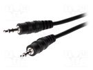 Cable; Jack 3.5mm plug,both sides; 1.2m; black BQ CABLE