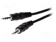 Cable; Jack 3.5mm 3pin plug,both sides; 10m; black BQ CABLE