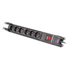 Armac M6 Rack 19" | Power strip | anti-surge system, 6 sockets, 5m cable, black, ARMAC